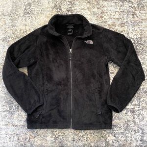 Black Fuzzy North Face Jacket